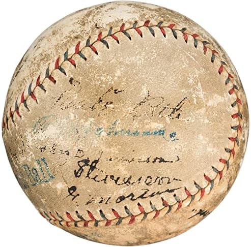 1920 Cleveland Indians WS Champs Team assinou o Baseball Ray Chapman Babe Ruth Psa - Bolalls autografados