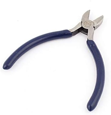 X-Dree Blue Rubber Coated Handle Micro Diagonal Nipper Cutting Pelier (Micro diagonal revestida com revestimento de mão azul Alicates de Corte