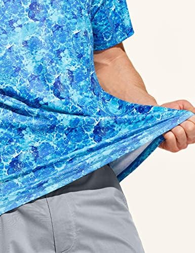 CQR Men's UPF 50+ UV Proteção ao ar livre camisetas ao ar livre, camiseta atlética para caminhada de manga curta, camisetas