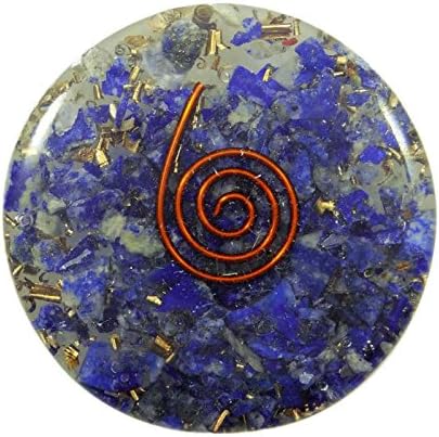 Harmonize Lapis Lazuli Disc Reiki Cura de Cristal Símbolo Azul