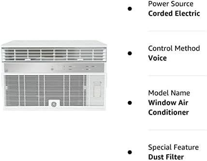 GE AHY08LZ Janela Air Condicionador Completo com Wi -Fi & Smart Home Connectivity | Energy Star Certified | Esfria até 350 pés
