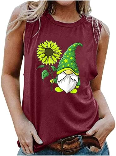 2023 NOVO ST. Tanque de patrick tampes tampes tshirts tshirts feminino com camiseta feminina gnome gnome estampado blusas casuais