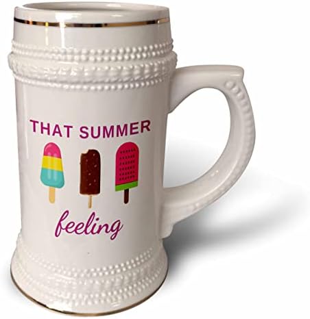 Imagem 3drose de sorvete com texto daquele sentimento de verão - 22 onças de caneca