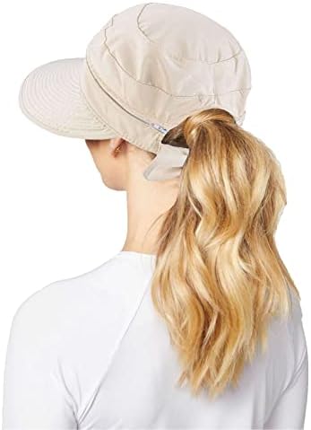 Hat do Visor Sol para Mulheres 2 em 1 Zip-Off Convertible Fluppy-Beach-Hat Packable UV Protection Summer Fishing Hat