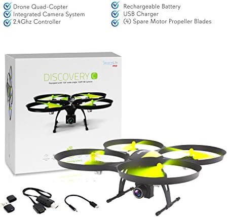Serenelife RC Drone W/ HD Câmera - RTF UAV 6 -Eixis Gyro Quadcopter Inclua controlador remoto de 2,4 GHz, Bateria