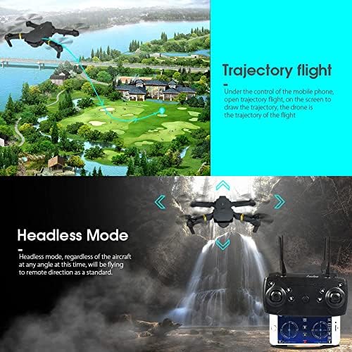 Drone ujikhsd rc com câmera dupla, drone 4K HD FPV para crianças e adultos, quadcopter dobrável RC com flip 3D, modo sem cabeça, altitude
