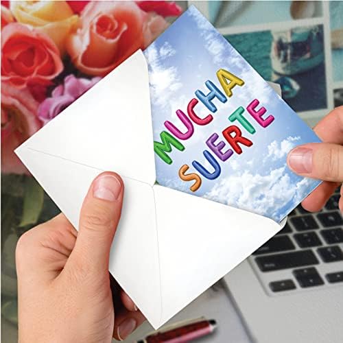 Nobleworks engraçado espanhol boa sorte cartão com 5 x 7 polegadas envelope mensajes infados - buena suerte c5651sglg -sl