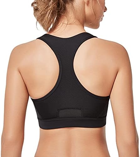 Yvette Women's Racerback Sports Sports for Women High Support Large Bust Front Front Frent Impact Workout Sports Sport para