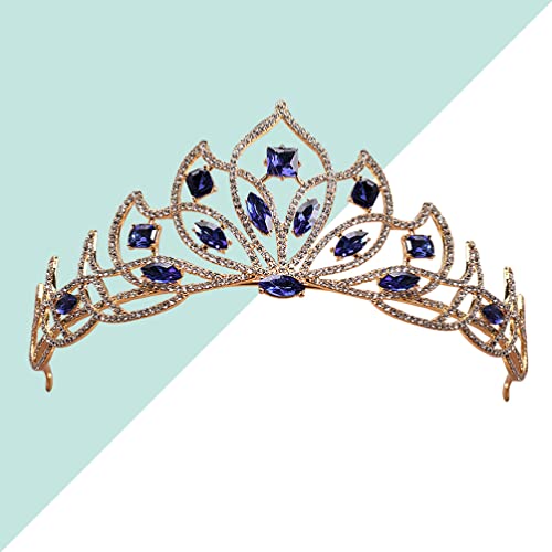 Lurrose Rhinestone Crystal Bridal Crown Magnificent European, Crown Tiara Casa de Casamento Tiara Cabelo Acessórios
