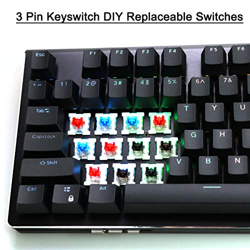 Kulong Key Switches, preto/vermelho/azul/marrom interruptor de 3 pinos Keyswitch, placa montada | interruptor tátil para teclado mecânico, extra-fino e luz, puxador de chave