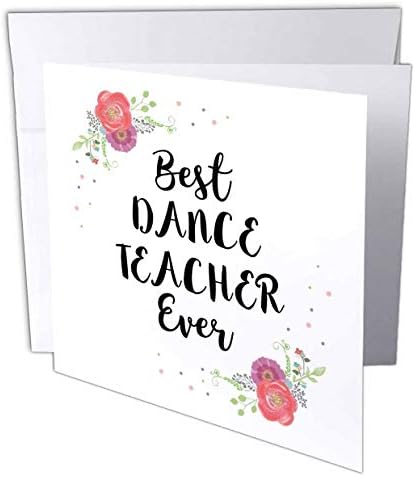 3drose InspirationzStore - Série de amor - melhor professor de dança Floral Ever Watercolor Pink Flowers Instrutor Gift - 1