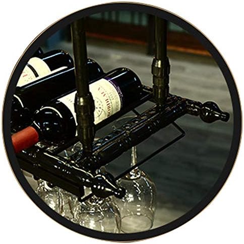 NJYT Glass de vidro de vinho, prateleiras de armazenamento, armário de vinhos de garoto duplo de linha pendurada sob
