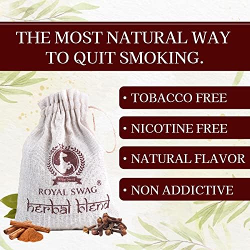 Royal Swag Herbal Tobacco Free & Nicotine Free Organic Mixture for Smoking 1 pack