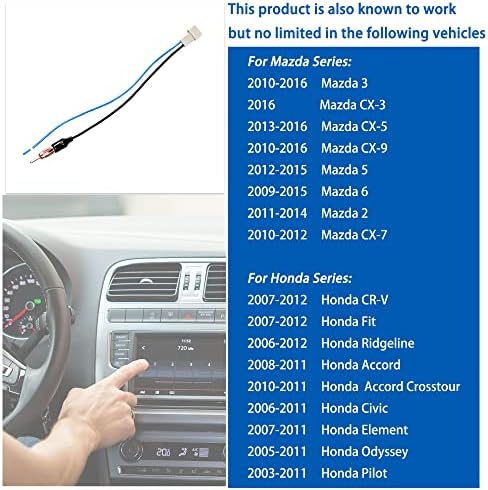 Adaptador de antena de rádio de carro anina para 2003- Honda CRV Accord Accord Civic Mazda CX-3 CX-5 Conector de Extensão de Cabôs da Antena para os receptores de rádio do mercado de reposição