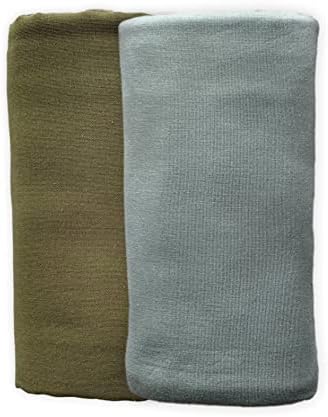 Conjunto de cobertores Leyl & Ari Swaddle, 2 pacote de musselina orgânica e swaddler de bambu elástico para infantil