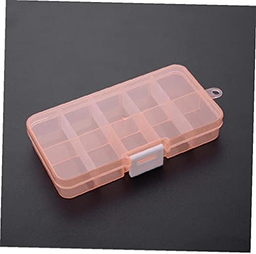 Pequenas caixas de armazenamento artesanal com 10 grades ajustáveis ​​para parafuso do compartimento contêiner de contêiner