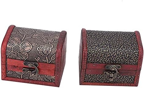 ZCXIYU Mini caixas de jóias de madeira para armazenamento de colar armazenador vintage Delicate Jewelry Recurter Storage Box
