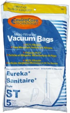 Sacos de vácuo de micro -filtragem de reposição Envirocare para Eureka Sanitaire tipo Striptes 40 Sacos