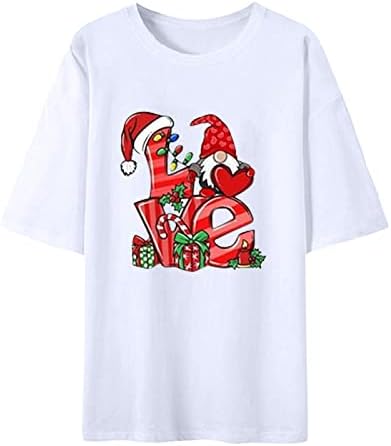 T-shirt do Dia dos Namorados do Numaller para amante o pescoço 2023 Mantenha curta Tamas de férias de tamanho grande para