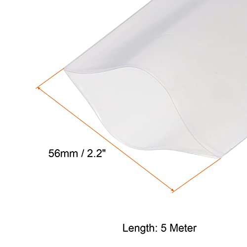 Tubo de tubo de encolhimento de calor do rebaixamento Bateria de PVC fino, [para AAA elétrico, bateria DIY] - 56mm de 5 m de comprimento / transparente / 1 pcs