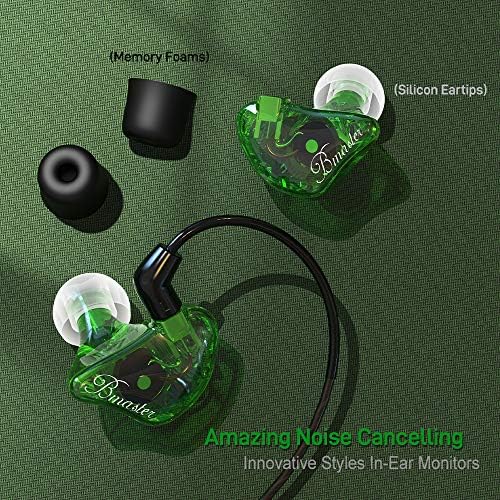 Monitores internos de bastidura, BMASTER TRIPLO DIRITO HIFI HIFI ISOLAÇÃO DE ROUTO ISOLAÇÃO DE Ear fones de ouvido com dois cabos