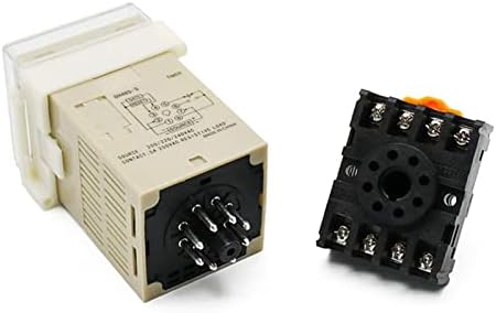 TWRQA DH48S-S 0.1S-990H AC 110V 220V DC 12V 24V Ciclo de repetição SPDT Switch de tempo programável Timer relé com soquete DH48S DIN