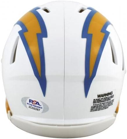 Chargers Austin Ekeler assinado Mini capacete PSA/DNA ITP - Mini capacetes da NFL autografados