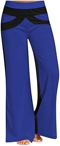 Mulheres calças de lã de lã Polas de ioga de poliéster exercitam leggings com bolsos de perneiras azuis marinhas mulheres com cintura alta calça de ioga
