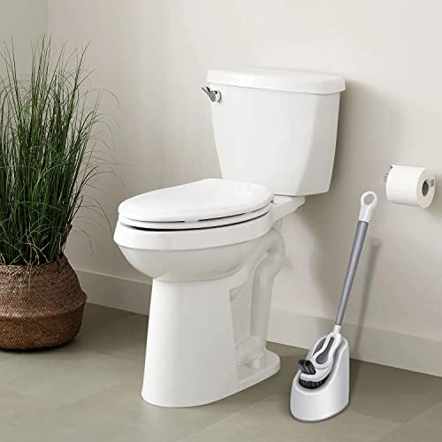 Pincel estritamente inteligente -Toilet Bowl e suporte, qualidade premium com substituição da cabeça da escova ~ Limpeza