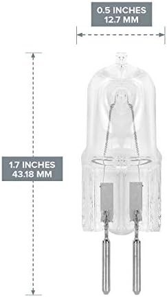 Gy6.35 Lâmpada de lâmpada 10 pacote Halogênio JCD 75W Substituição T4 Q75/GY6.35/CL/120V Lente limpa Clear Cera Melter Plug