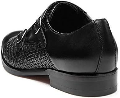 Frasoicus Men's Dress Shoes Shoes de couro único Monk Strap Shop-On Shoes para ocasiões formais