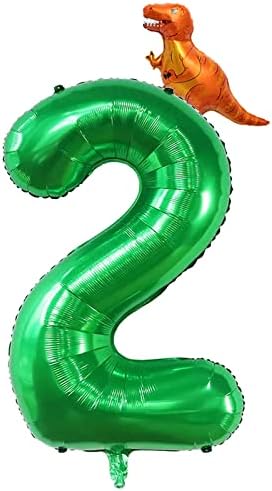 40 polegadas verdes número 7 e mini dinossauros balão para decorações de festas de aniversário de meninos, 7º aniversário
