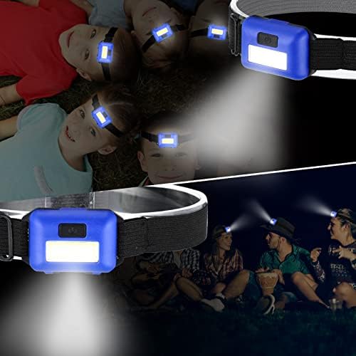 Zhengmy 16 pacote de lanterna de farol para adultos e crianças, luzes LED 3 Modos LED faróis de faróis de faróis com 48 baterias AAA para acampar ao ar livre Reading de escalada