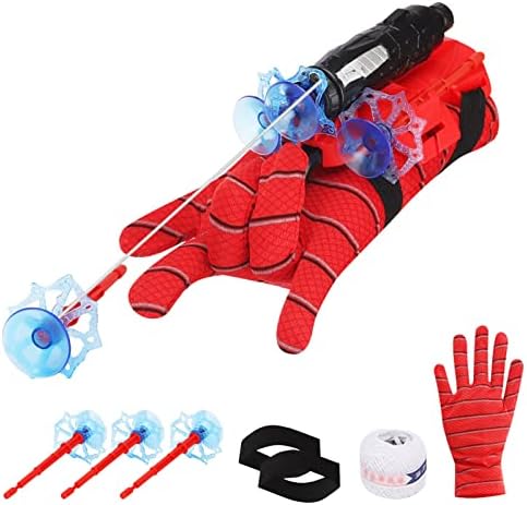 Pzlyghk Spider Shooters Web Toy for Kids Fãs, Conjunto de brinquedos de pulso para lançadores de heróis, acessórios de bracers de lançadores de cosplay, BOMBO DE BOMBA DE BOMBRA DE MURICO DE MURIL DO BOM