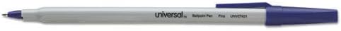 Caneta esferográfica universal, bastão, fino 0,7 mm, tinta azul, cano cinza, dúzia