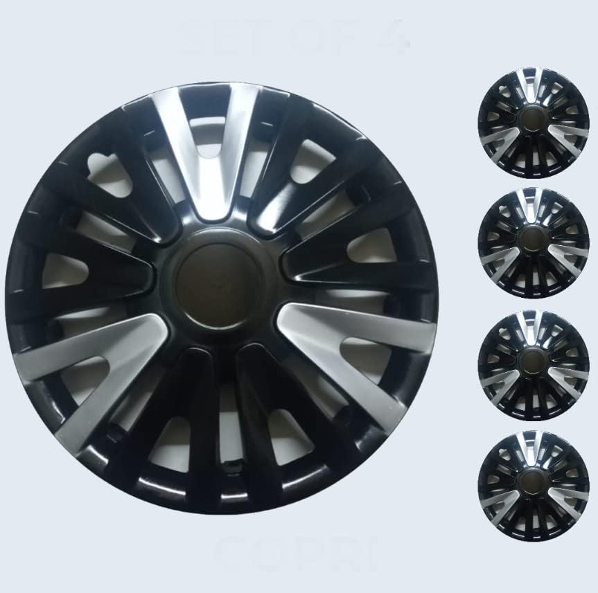 Conjunto de Copri de tampa de 4 rodas de 4 polegadas de 14 polegadas Black Hubcap Snap-On se encaixa Kia