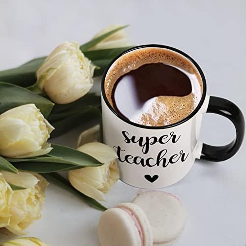 YHRJWN - Presentes de professores, caneca de café super professora, presentes para professores para homens, presentes de