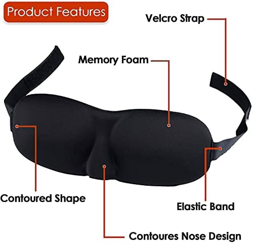 Esteja seguro para sempre máscara para dormir para dormir para homens e mulheres, cobertura ocular, pasta cega para viajar BEMB105