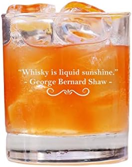 Qptadesigngift George Bernard Shaw Quote Whisky Glass - Whisky Glass Graved - Whisky Quotes - Funny Birthday Prese