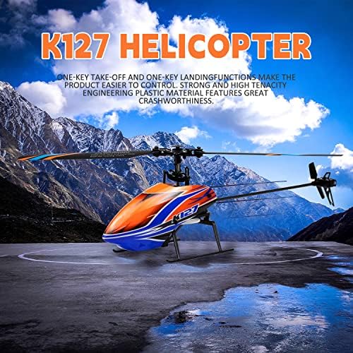 Leoso wltoys xk k127 helicóptero remoto de helicóptero RC Helicóptero, altitude de altitude, uma chave de partida/pouso, avião rc para garotos masculinos e iniciantes