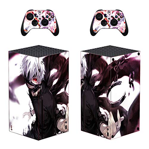 Conjunto de adesivos de capa de vinil kajal mani para X-box-one-Série X Console Skin Set Kaneki Ken