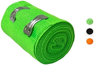 DeGasa Elastic Bandage Wrap com clipes de fechamento, 1 pacote, cor aleatória, design confortável, suporte para tornozelo, joelho claves no braço do braço de pulverições de primeiros socorros de compressão