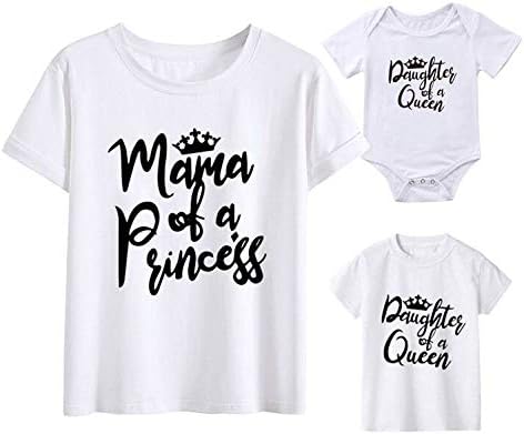 Mãe e filha de boneca de cabodas combinando camisetas conjuntos de mamãe e menina de menina e mulher camiseta mamãe e eu roupas