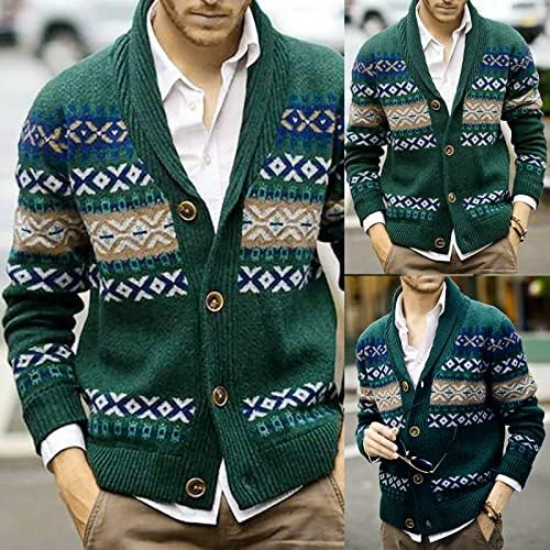 Jackets de inverno ADSSDQ para homens, Spring Open-Front Casal Men Casual Office Slave Longa Sweater de botão quente