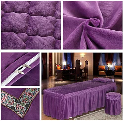 Conjuntos de lençóis de massagem de beleza, estilo europeu de veludo de veludo europeu, colabor de 4 peças, colchas