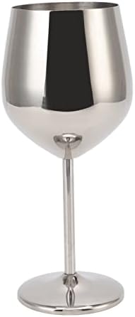 Cálice de metal Kadimendium, Goblet de vinho de metal Base estável de aço inoxidável inquebrável para festa