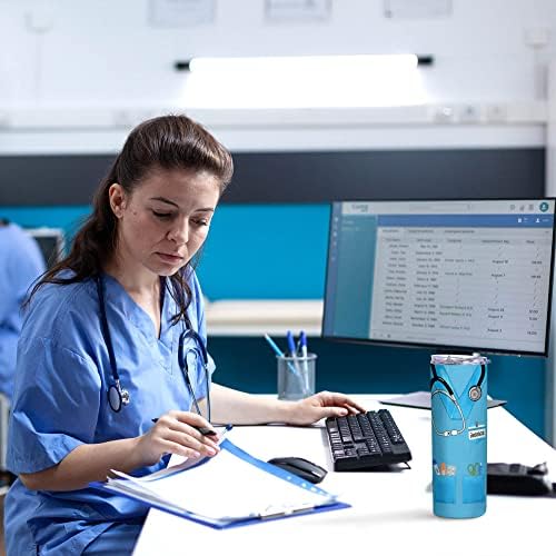 Presentes personalizados do copo personalizado para enfermeiros - Presentes de apreciação de enfermagem para mulheres 2023 - Enfermeira, porque o copo de economia de vida durão - Acessórios de enfermagem para o trabalho - Enfermeira presentes para aniversário, semana de enfermagem semana