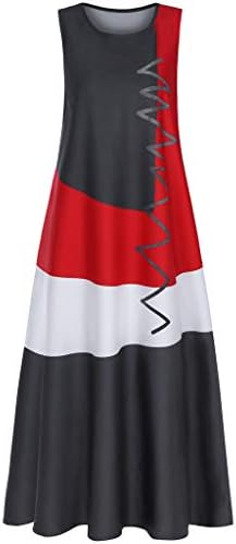 Vestido de tanque feminino 2023 do LKPJJFRG 2023 Ruffle Confortável pescoço de pescoço de colorido Mini vestidos de tanque de festas de praia