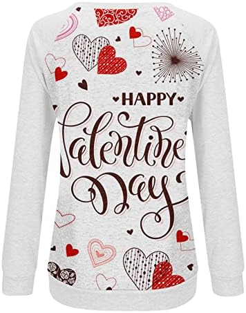 Jjhaevdy feminino amor coração moletom feliz camisas do dia dos namorados