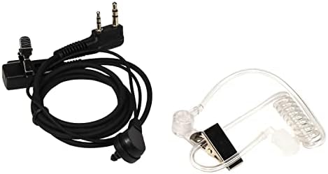 HQRP 4-PACK 2 PIN TUBO ACOURS DE ENVOLVIMENTO COMPATÍVEL DO MICO COMPATÍVEL COM KENWOOD TK-270/370/TK-270G/370G/TK-272G/372G/373G/TK-278G/378G/388GPRO-TALK/TK-430/431